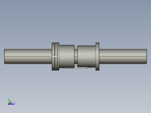 FFZL6312-4滚珠丝杆3D模型左视缩略图