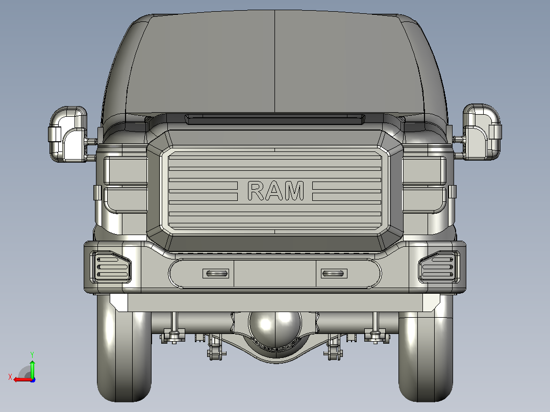RAM 2500 重型（HD）皮卡车后视图
