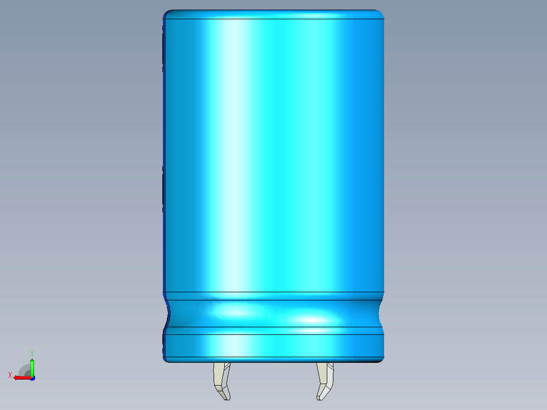 22 x 35蓝色BLUE1底片电解电容器后视图