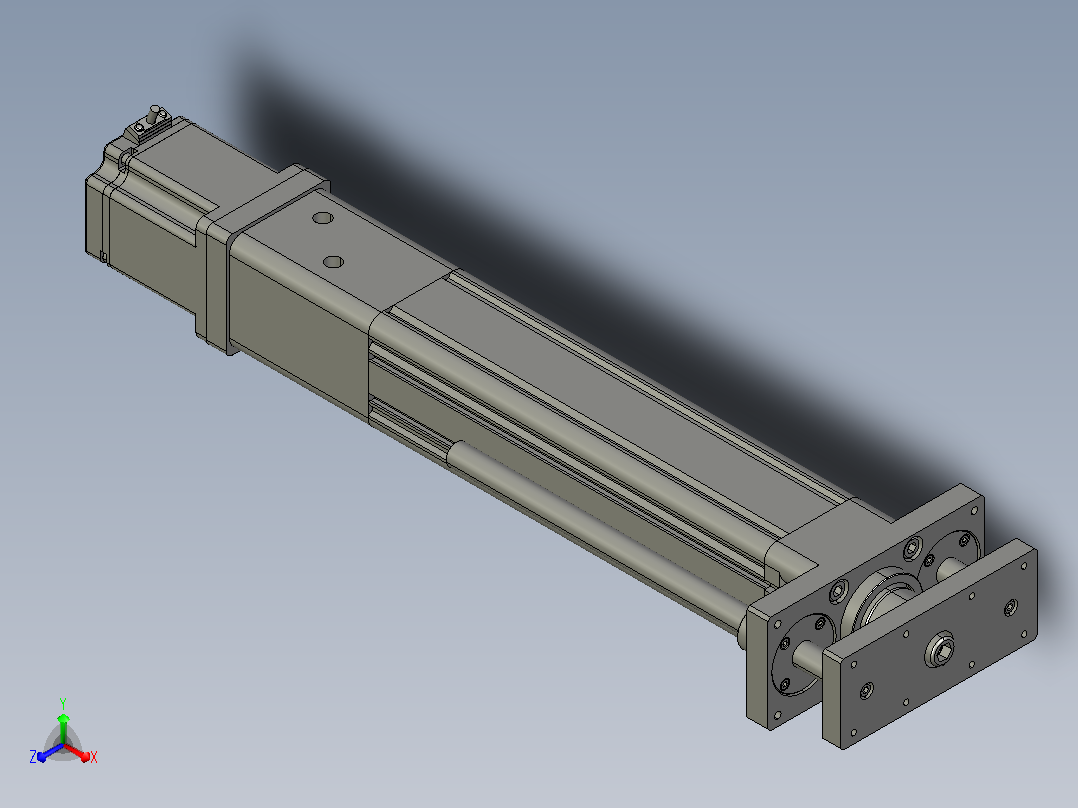 伺服电缸SOE63-L10-C-S200-D-FG-P75-D3主视图