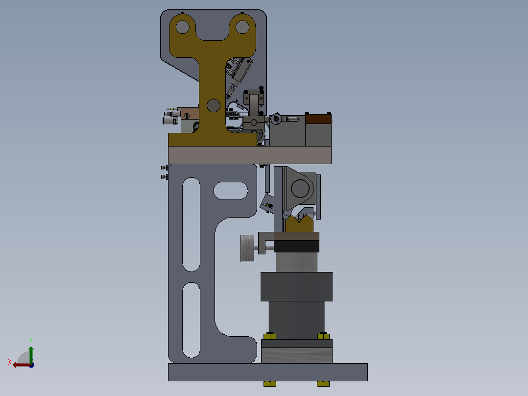 轴零件长度测量机长度测量工装后视图