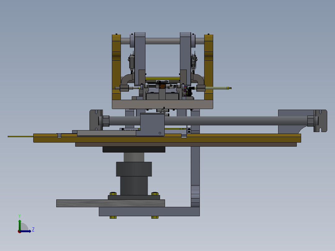 轴零件长度测量机长度测量工装左视图