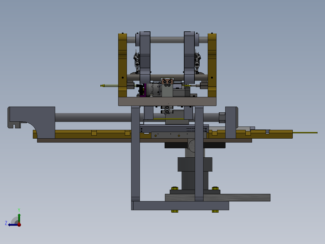 轴零件长度测量机长度测量工装右视图