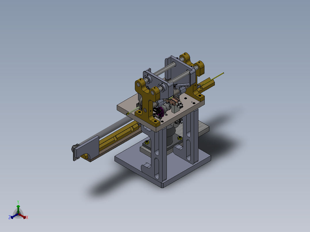 轴零件长度测量机长度测量工装正等轴测图