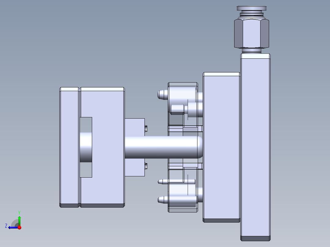手动切压治具sw17可编辑右视图