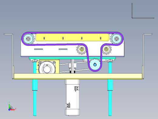 链条式顶升平移机构sw18可编辑前视缩略图