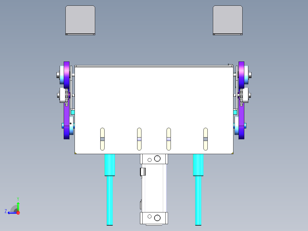 链条式顶升平移机构sw18可编辑右视图