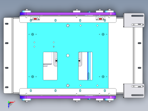 链条式顶升平移机构sw18可编辑俯视缩略图