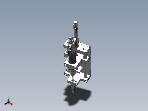 螺丝机电批模组3D图纸H97正等轴测缩略图