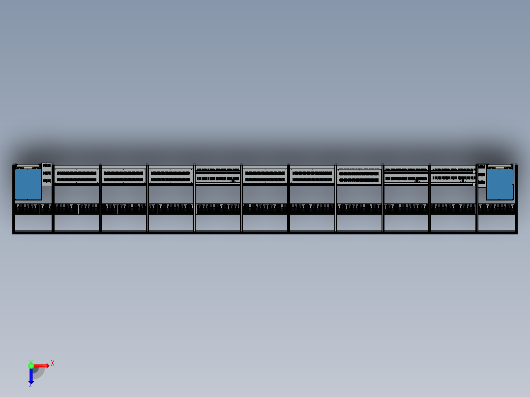 倍速链回板线2俯视图