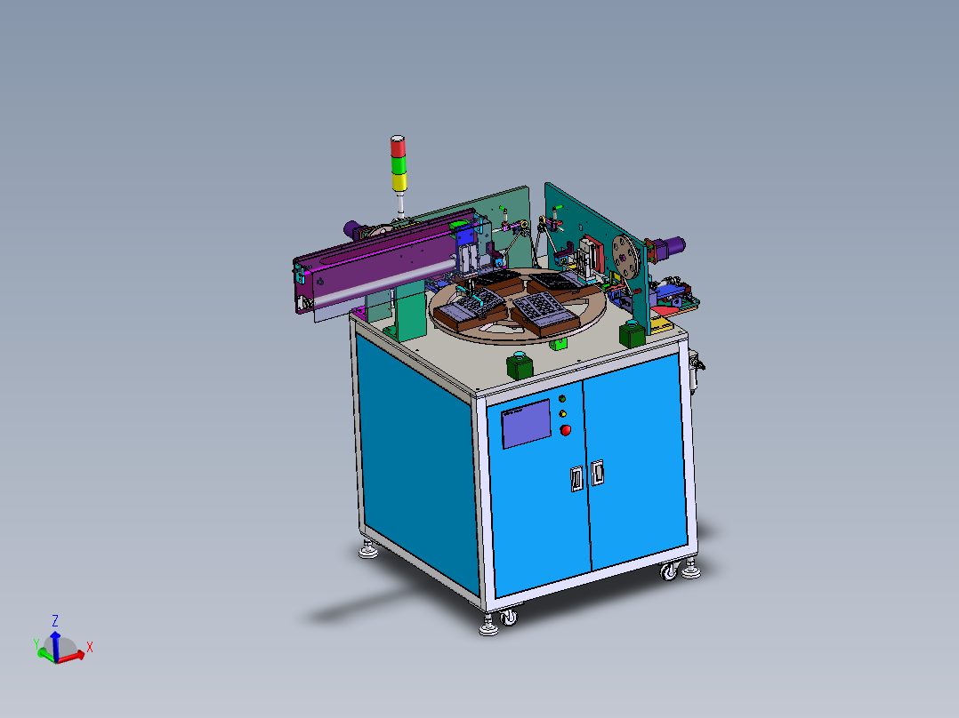 计算器自动贴双面胶设备非标自动化设备3D图纸设计 机械资料