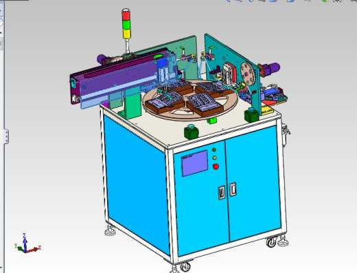 计算器自动贴双面胶设备非标自动化设备3D图纸设计 机械资料缩略图