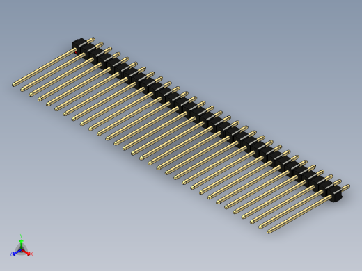彩色公头100mil（2.54mm）系列-DS1021_black_1x31p_100mil_Type19_rev1.0