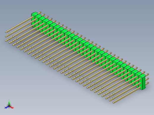 彩色公头100mil（2.54mm）系列-DS1021_green_3x30p_100mil_Type19_rev1.0
