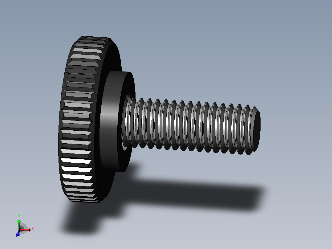 滚花旋钮-Knurled Knob 10-32x0.625x.500.SLDPRT