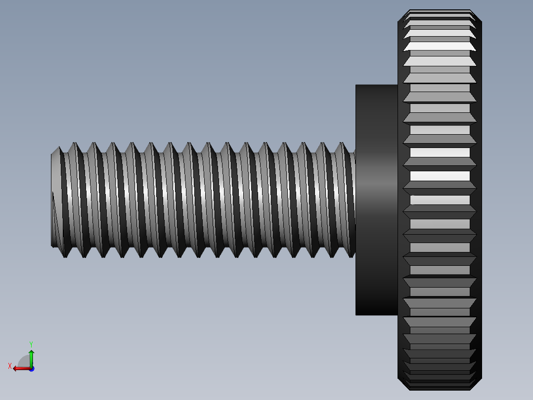 滚花旋钮-Knurled Knob 10-32x0.625x.500.SLDPRT后视图