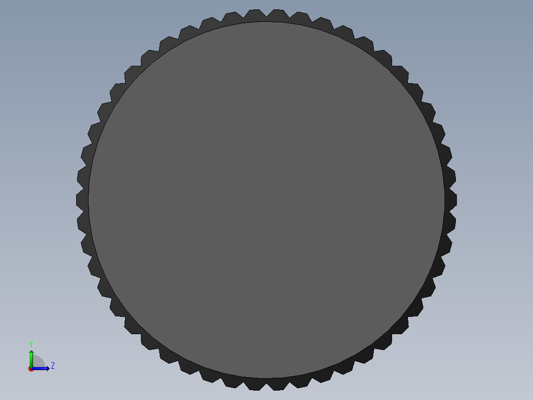 滚花旋钮-Knurled Knob 10-32x0.625x.500.SLDPRT左视图