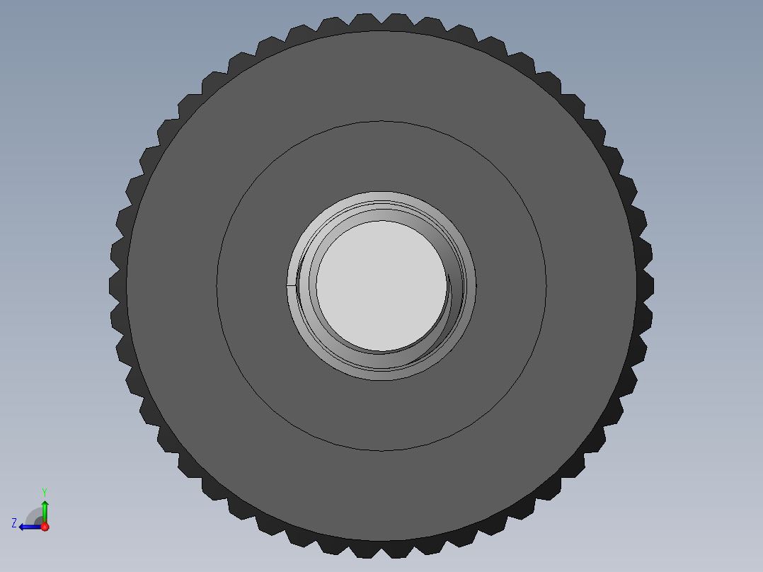 滚花旋钮-Knurled Knob 10-32x0.625x.500.SLDPRT右视图