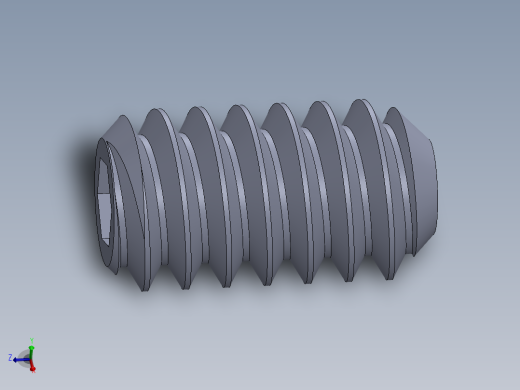 UNC 平头紧定螺钉-UNC SET SCREW 6-32 x0.250.SLDPRT