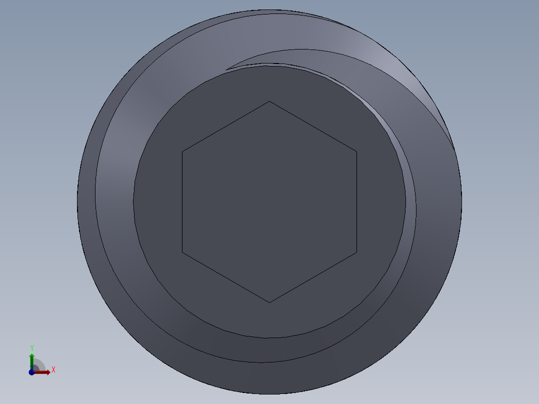 UNC 平头紧定螺钉-UNC SET SCREW 6-32 x0.250.SLDPRT前视图