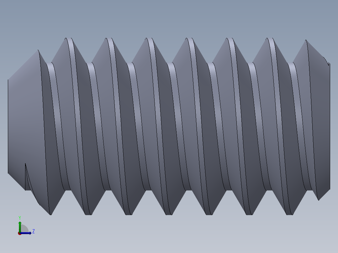 UNC 平头紧定螺钉-UNC SET SCREW 6-32 x0.250.SLDPRT左视图