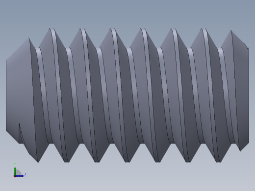 UNC 平头紧定螺钉-UNC SET SCREW 6-32 x0.250.SLDPRT左视缩略图