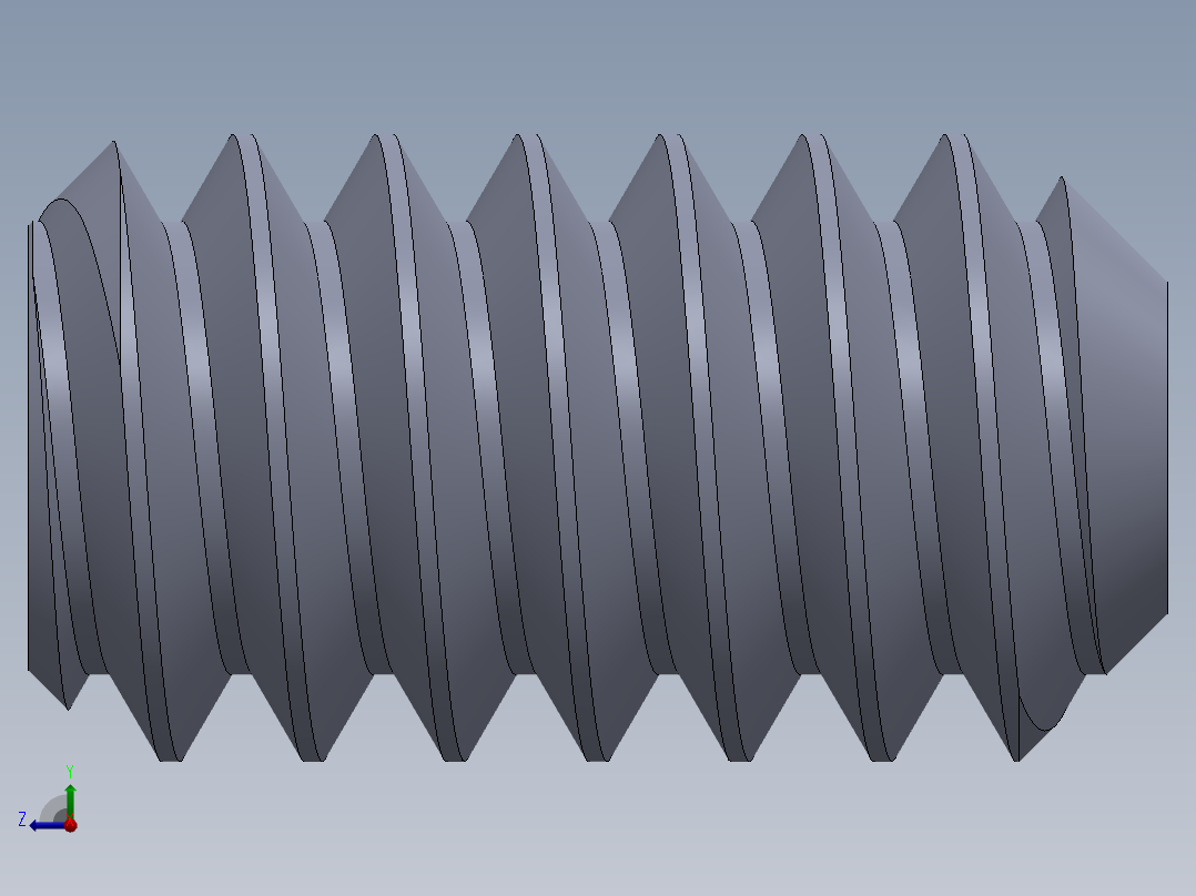 UNC 平头紧定螺钉-UNC SET SCREW 6-32 x0.250.SLDPRT右视图