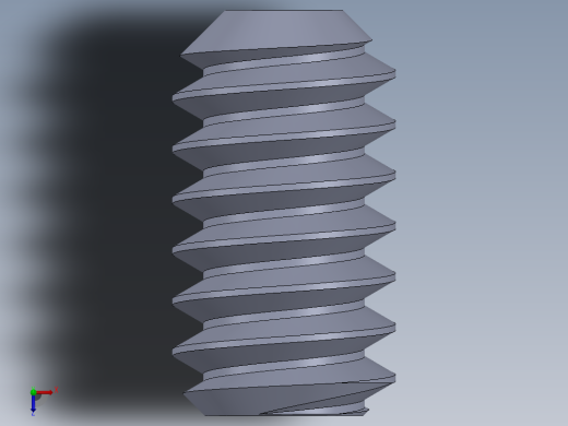 UNC 平头紧定螺钉-UNC SET SCREW 6-32 x0.250.SLDPRT俯视缩略图