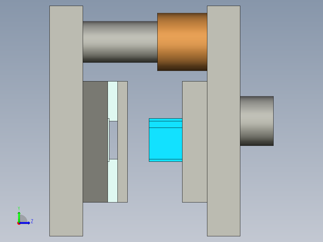 卡片级进模模具设计左视图
