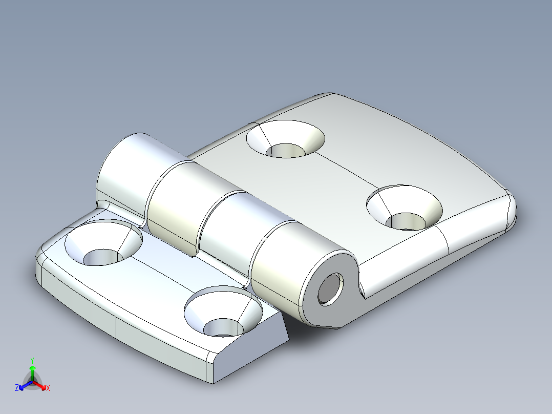 型材-KJN 25-60 COMBI HINGE 095K2560F00正等轴测图