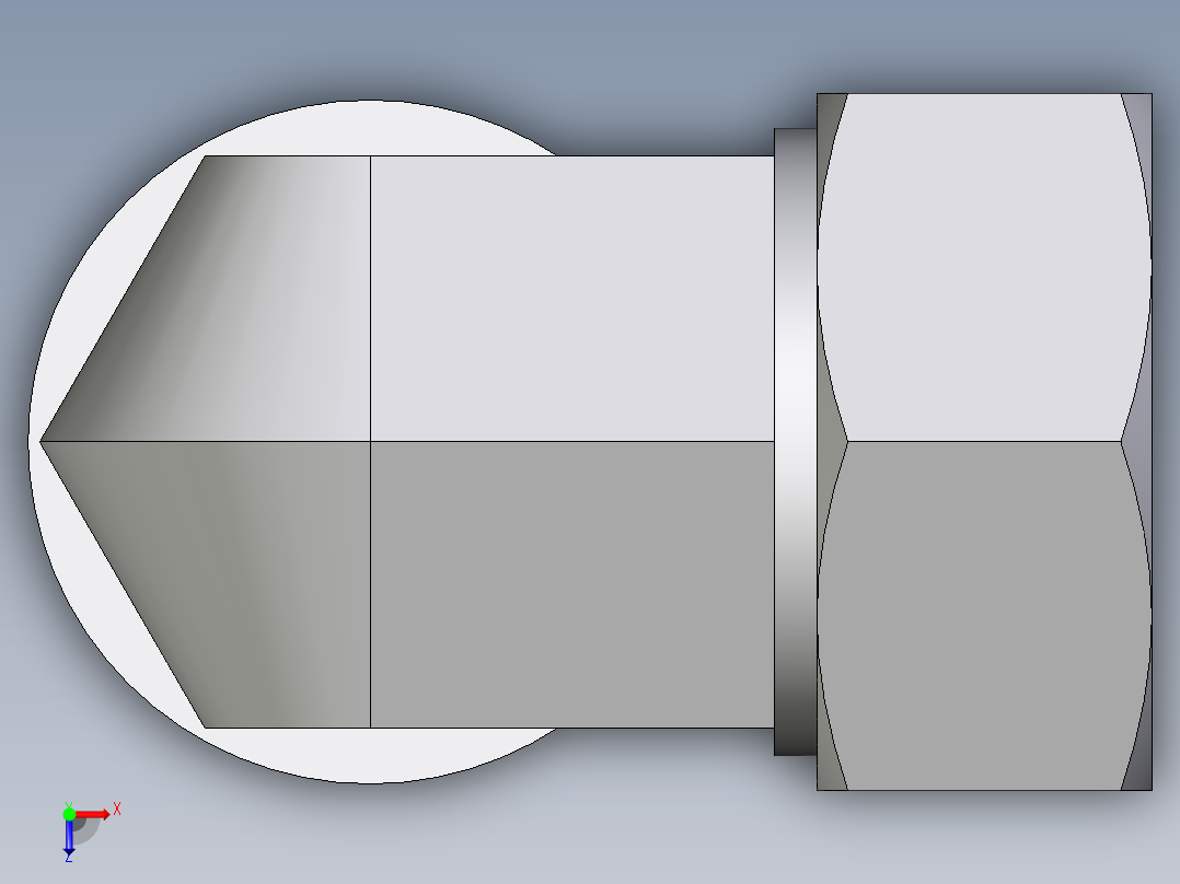 卡套式工业通用硬管接头EO_Male_stud_elbow_WE35LMCF俯视图