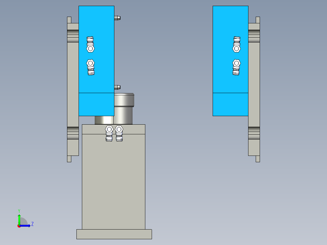 百事pet吹塑模具左视图