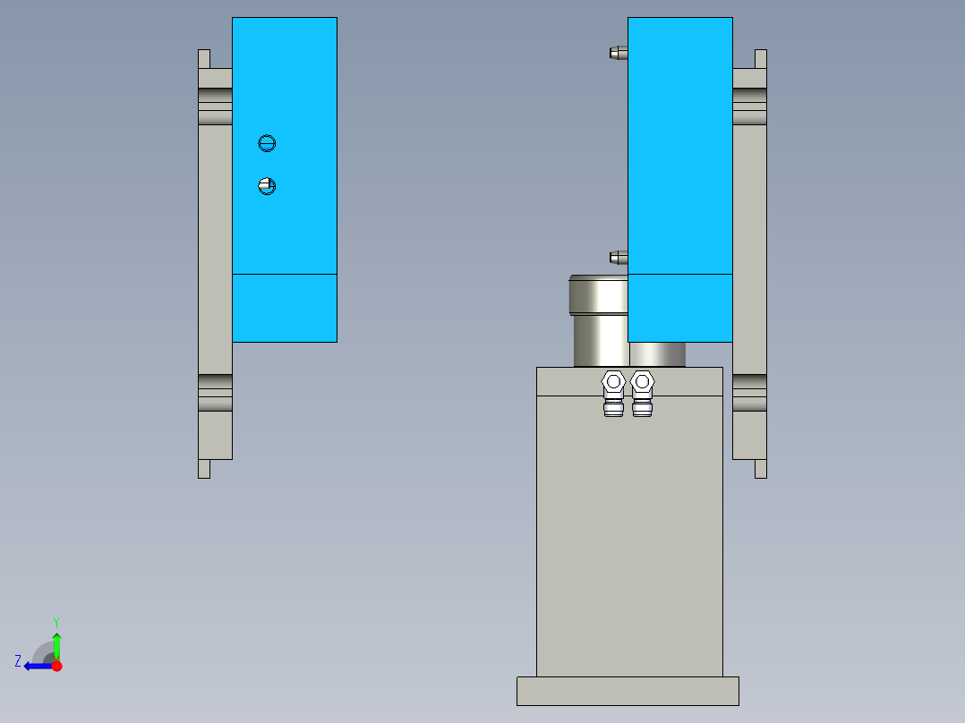 百事pet吹塑模具右视图