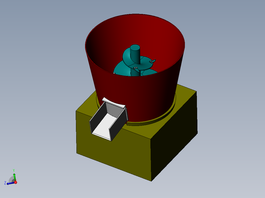 JX208-立式电驱动自动饲料混合搅拌机设计【含三维SolidWorks】右视图