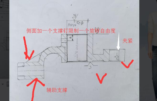 推动架钻扩32孔三维夹具【含三维SolidWorks】