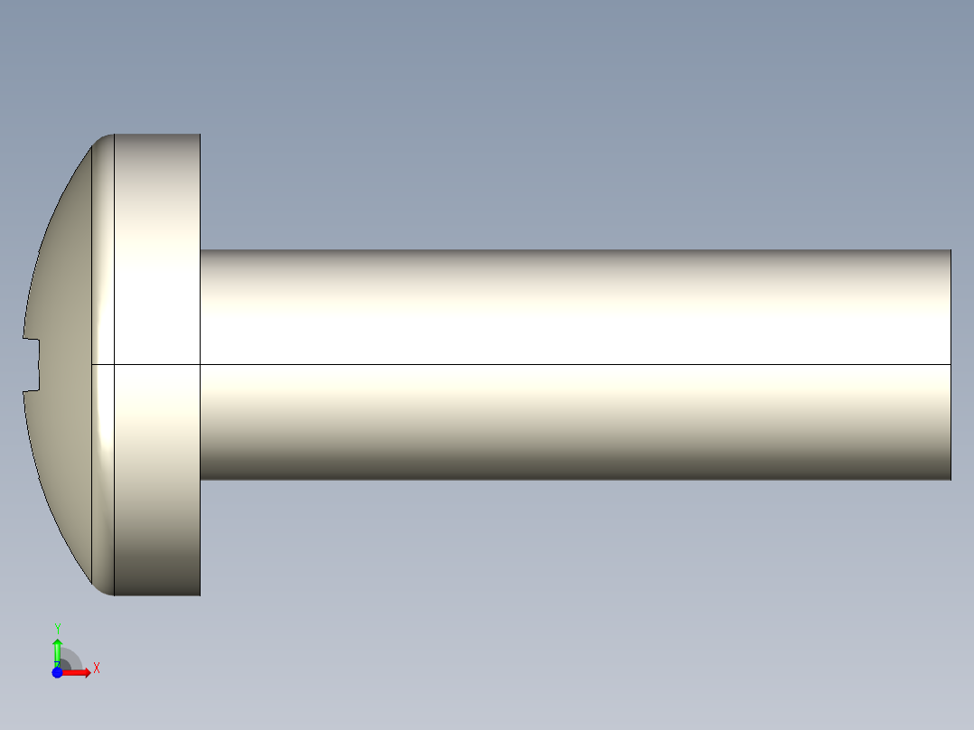 螺丝 M4 十字盘头-M4x13 Screw head.STEP前视图