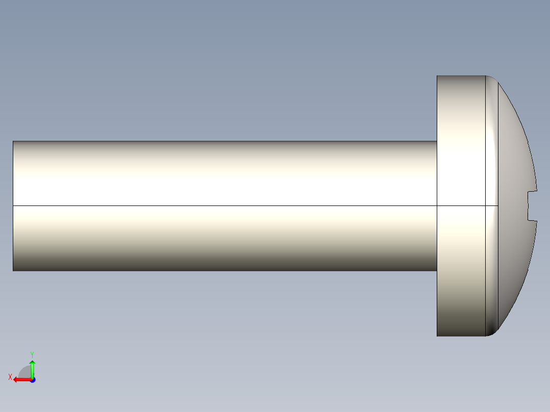 螺丝 M4 十字盘头-M4x13 Screw head.STEP后视图