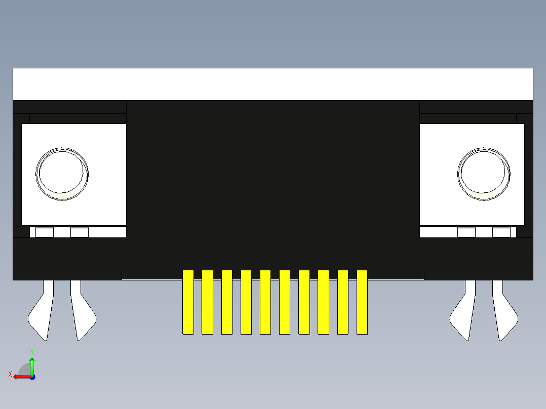 circuit-board-d-sub-conn-串口连接器后视图