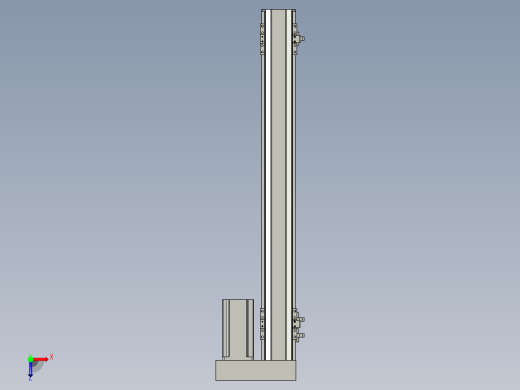 直线模组LHA6-S550-R-200W(16丝杆)设计图纸俯视缩略图