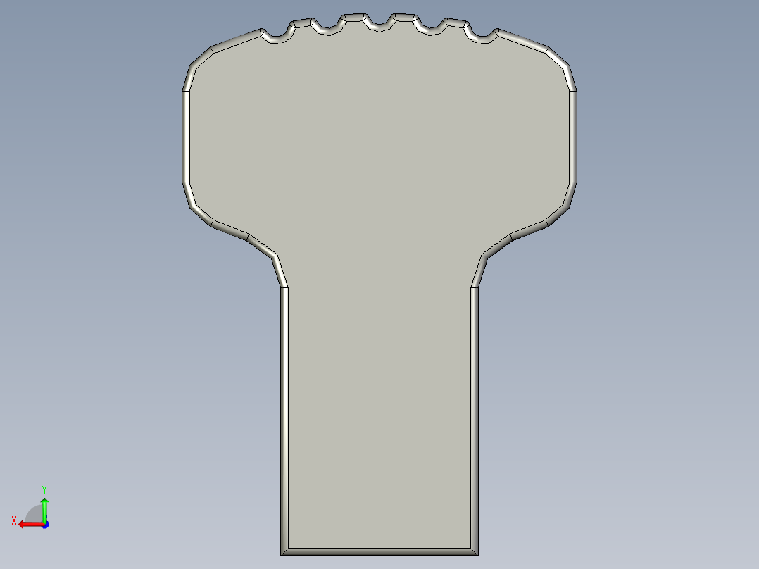 取手(鋁合金)(B)AL-3D多系列多零件图纸模型后视图