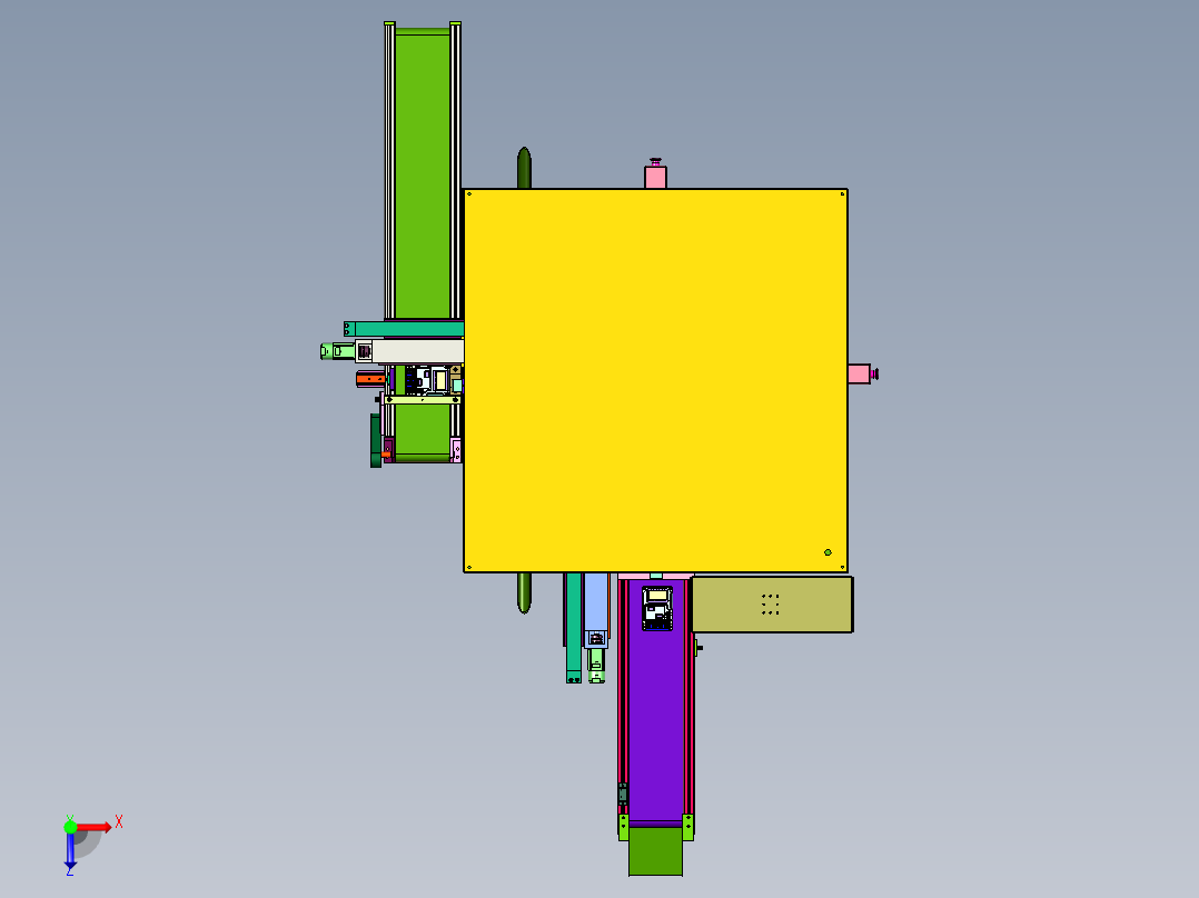 智能电表拍照引导高速打螺丝机俯视图