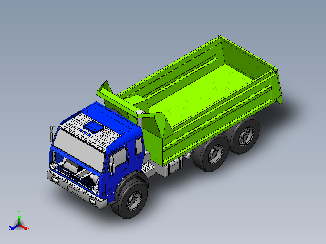 6吨矿卡正等轴测图