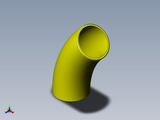 45deg 3r inch elbow正等轴测缩略图