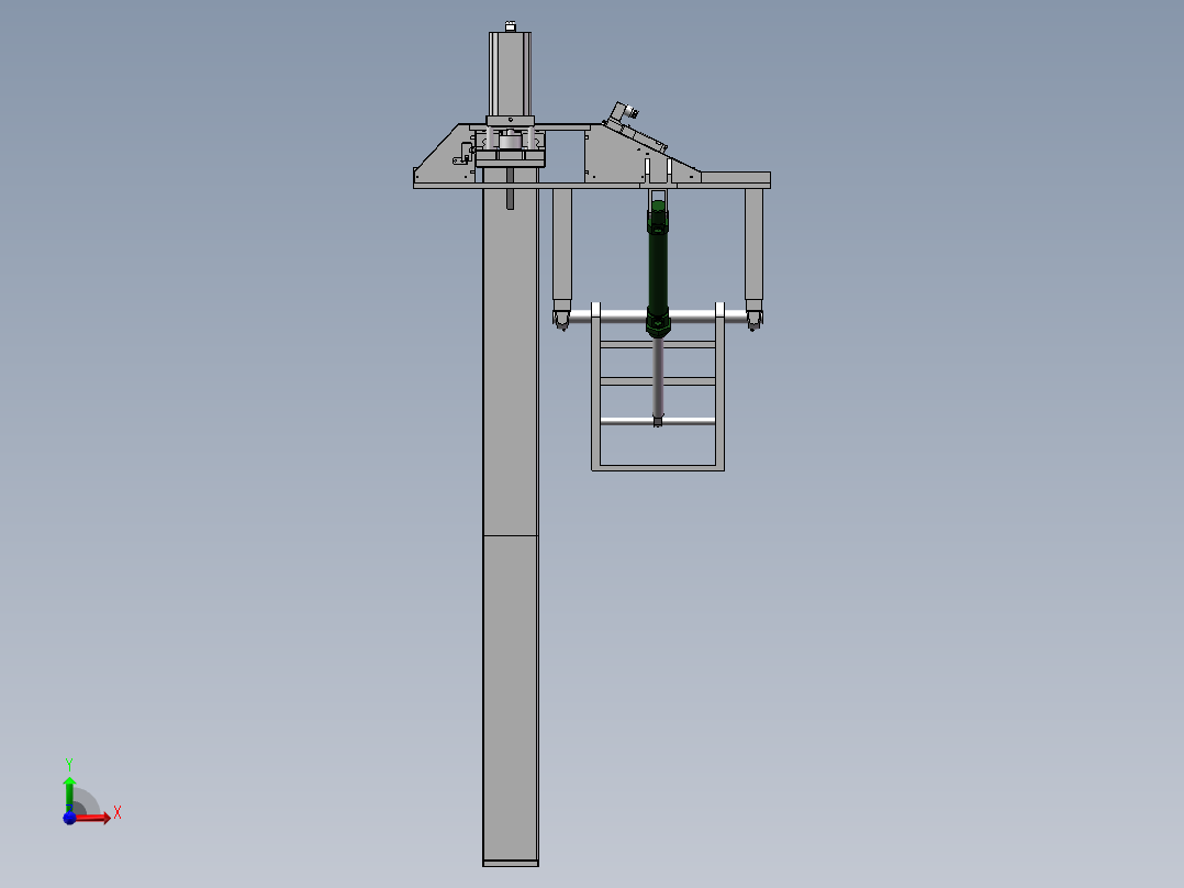 层叠式自动捡砖机设计前视图