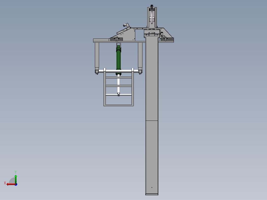 层叠式自动捡砖机设计后视图