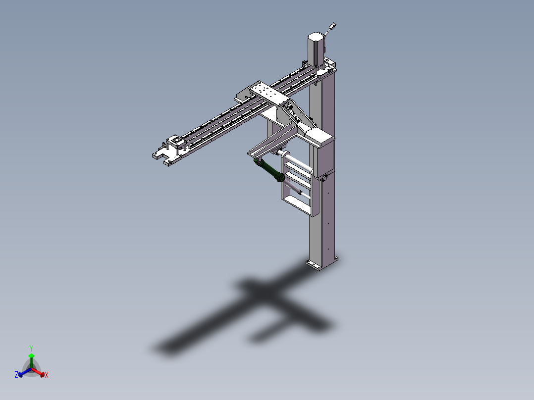 层叠式自动捡砖机设计正等轴测图