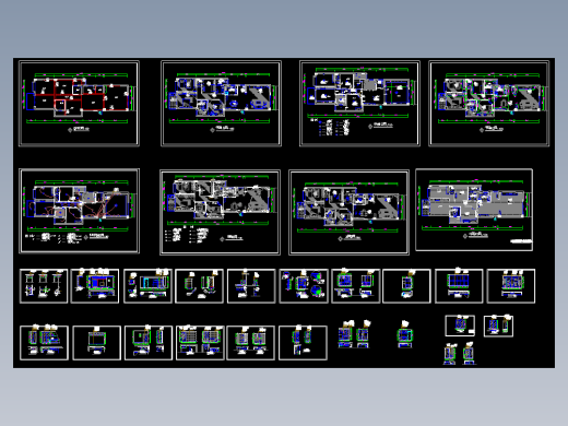套房平立面照明布置图
