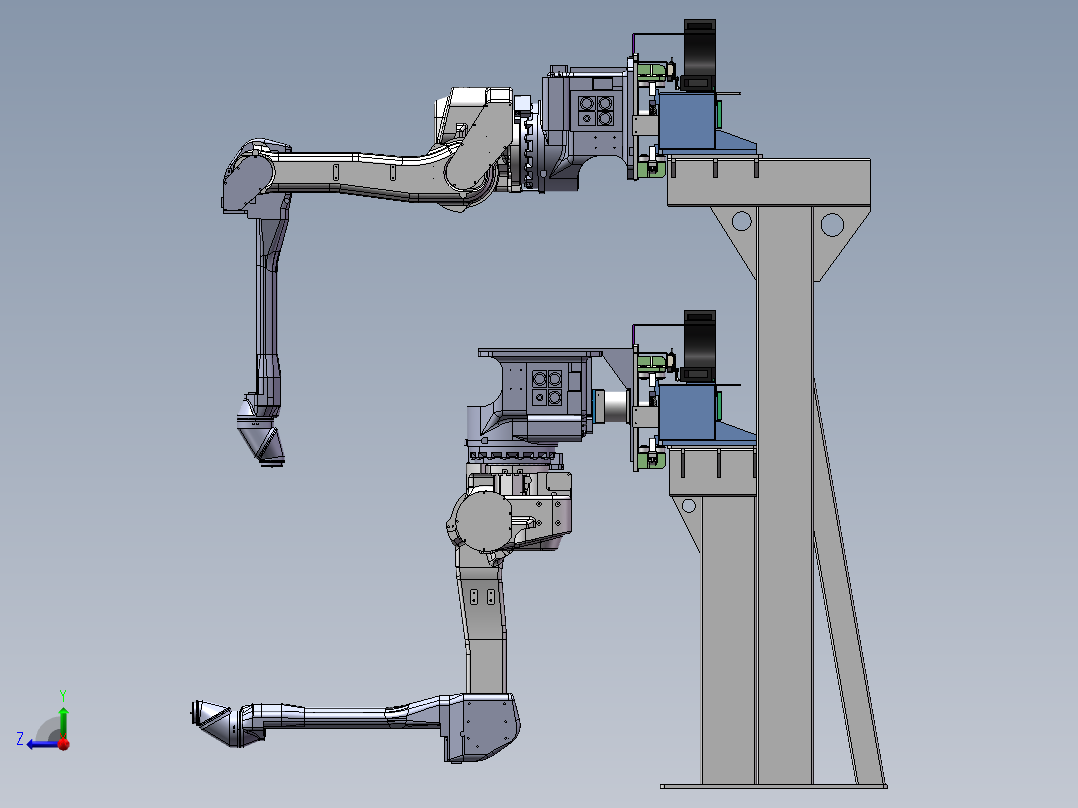 负载500kg单臂双层桁架sw18可编辑右视图