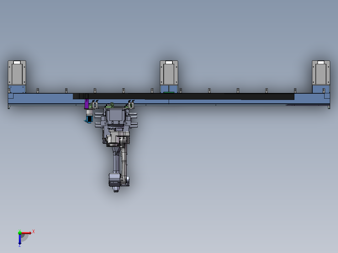 负载500kg单臂双层桁架sw18可编辑俯视图
