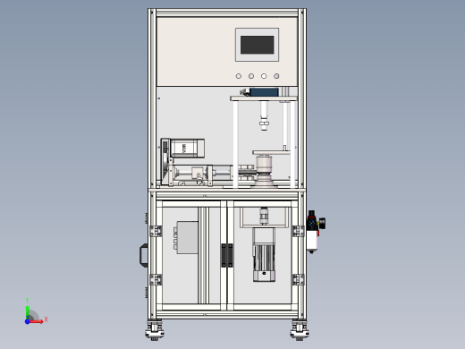 旋转铆合机旋压铆合机（sw22可编辑+工程图+bom）前视缩略图
